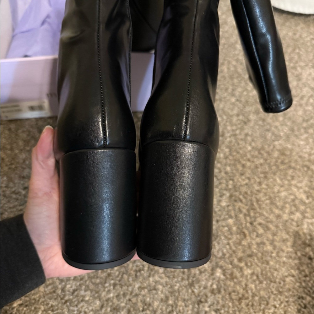 Black Knee-High Women's Boot - Picture 4 of 9